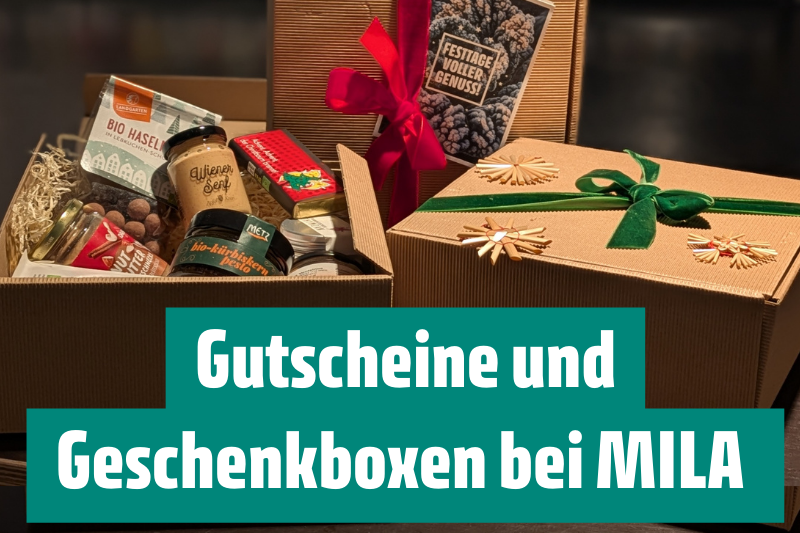 MILA Gutscheine und Weihnachtsboxen